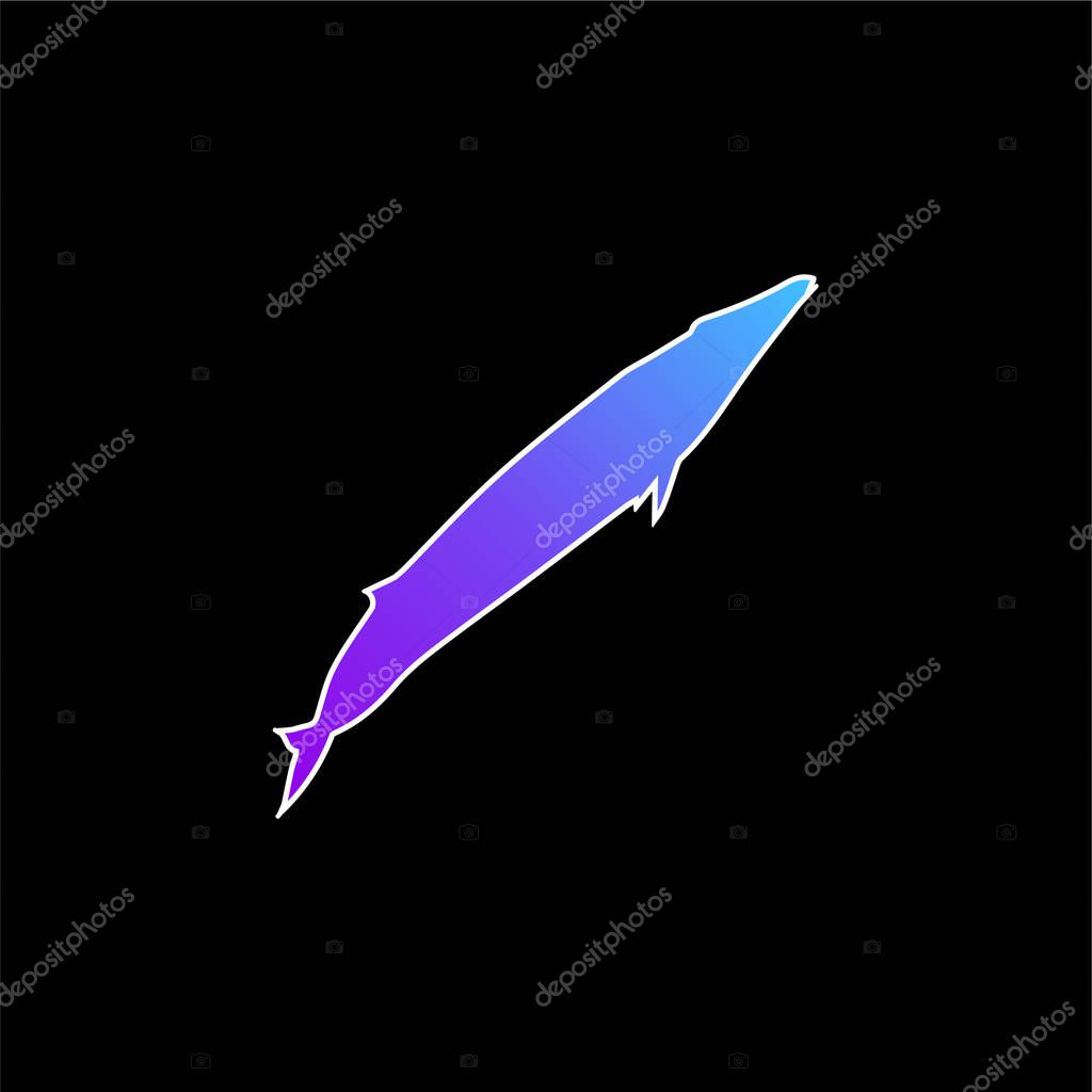 Blue Whale Shape blue gradient vector icon
