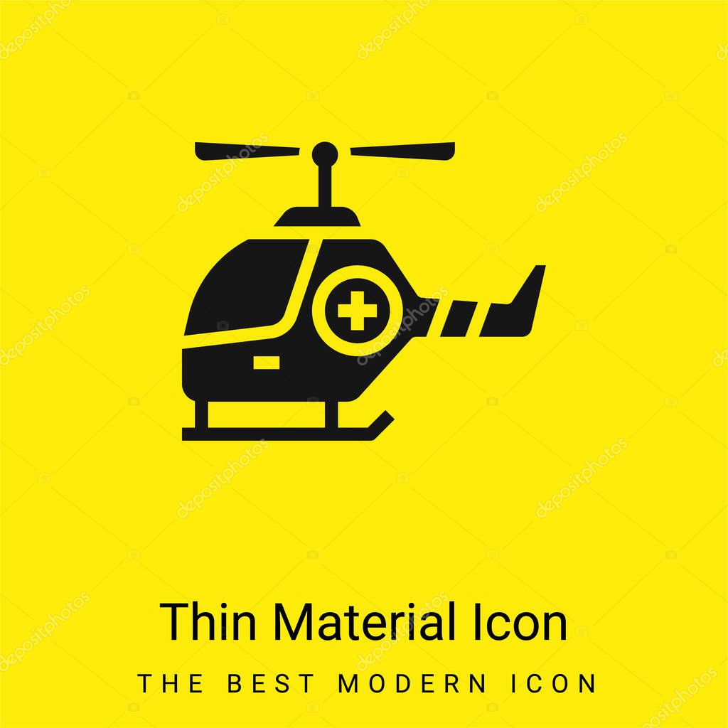 Air Ambulance minimal bright yellow material icon
