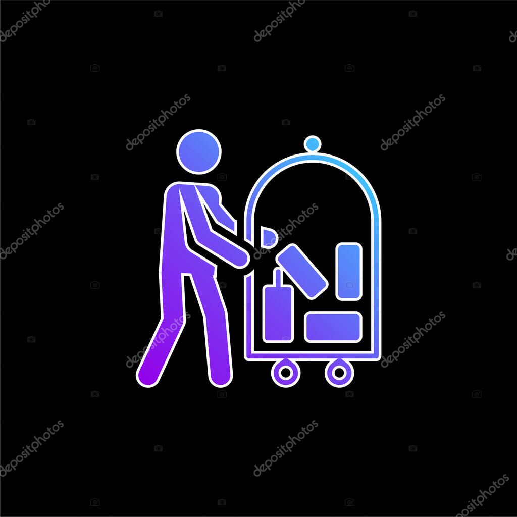 Bellboy blue gradient vector icon