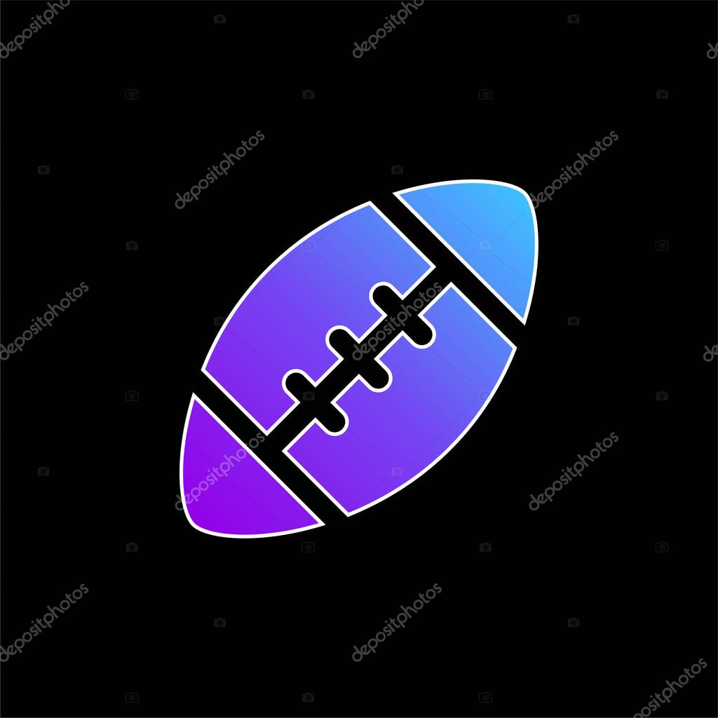 American Football blue gradient vector icon