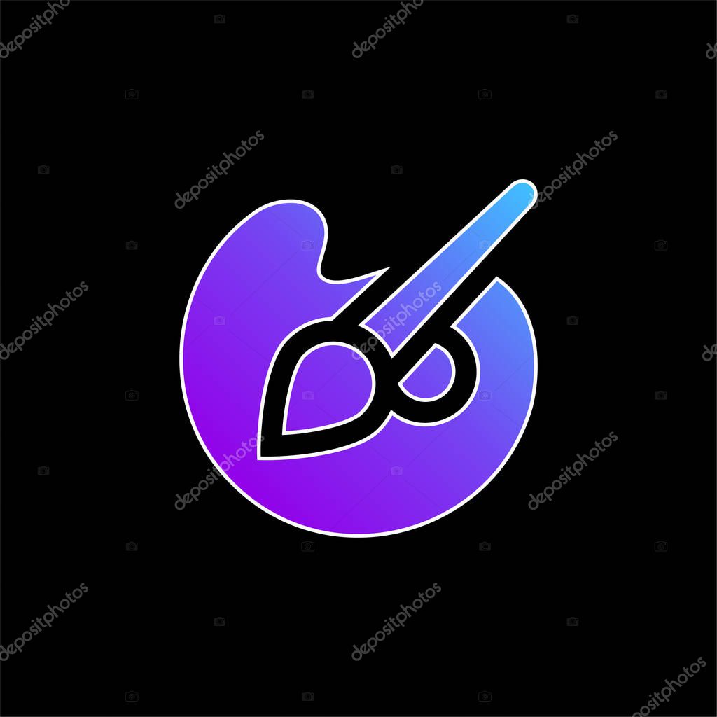Art blue gradient vector icon
