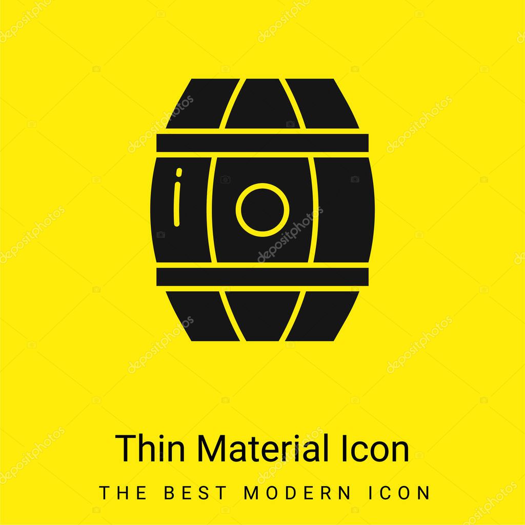 Barrel minimal bright yellow material icon