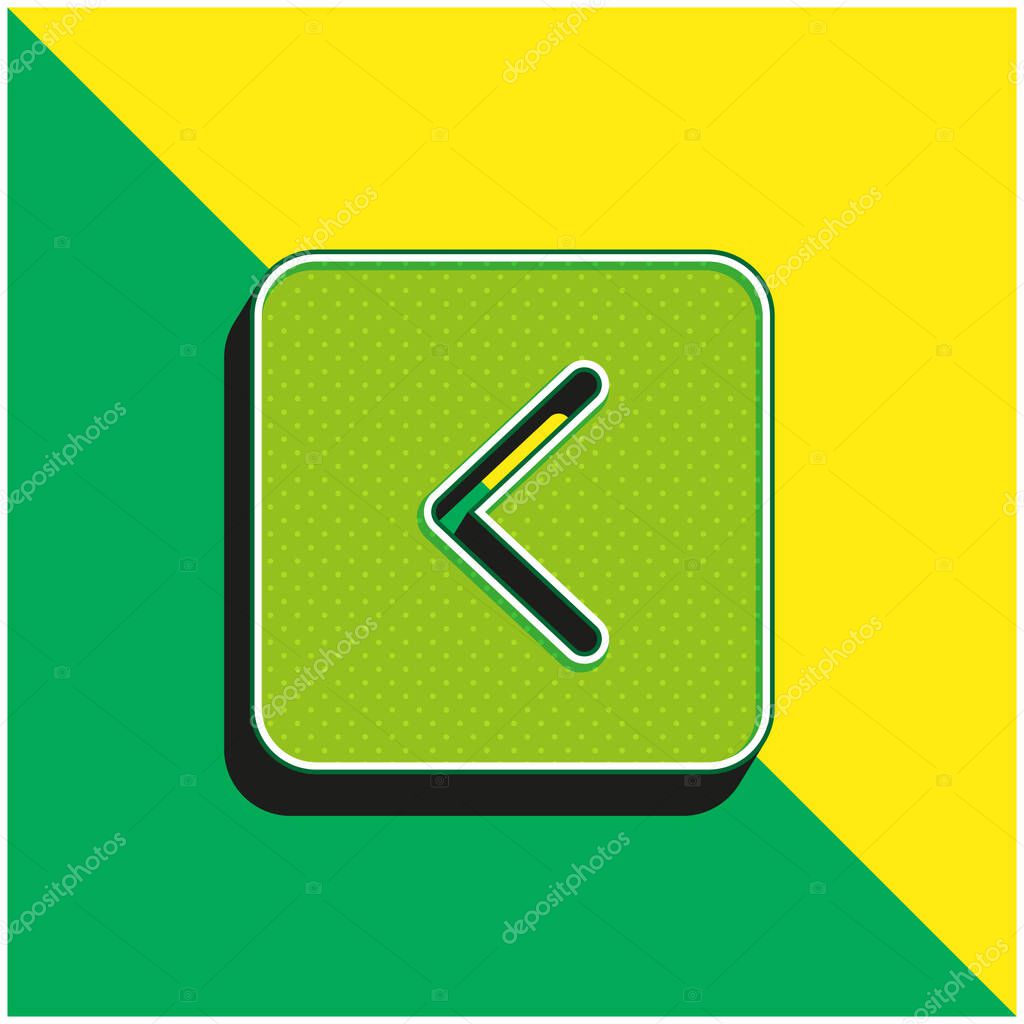 Bracket Green and yellow modern 3d vector icon logo