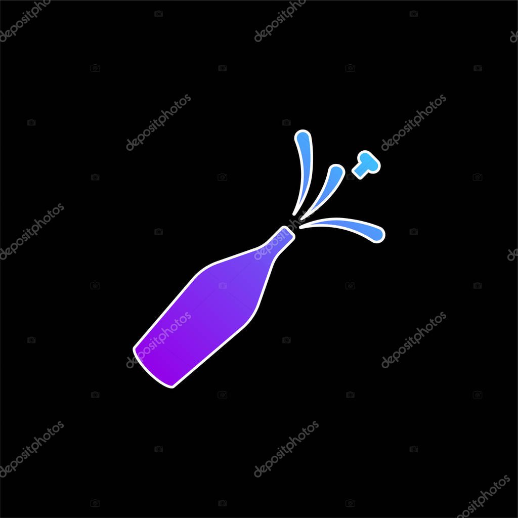 Bottle blue gradient vector icon