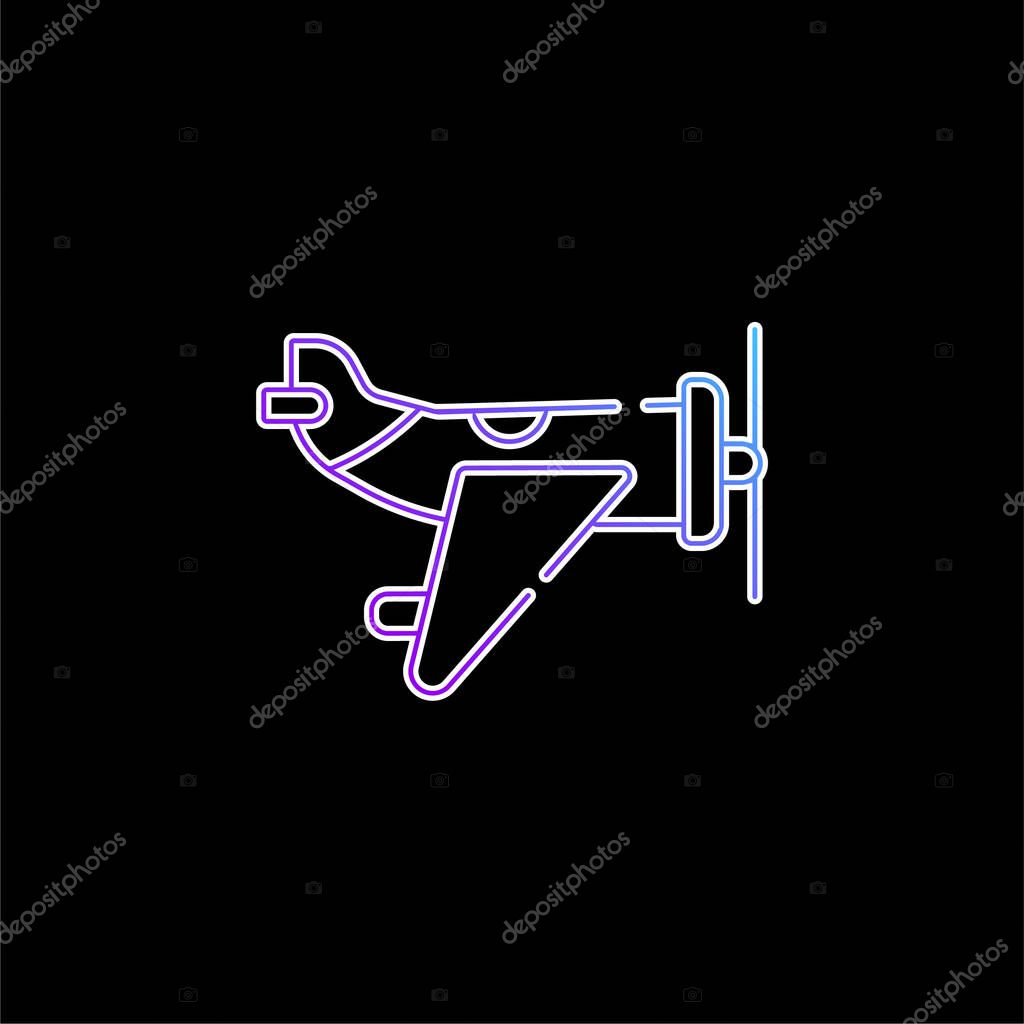 Aircraft blue gradient vector icon