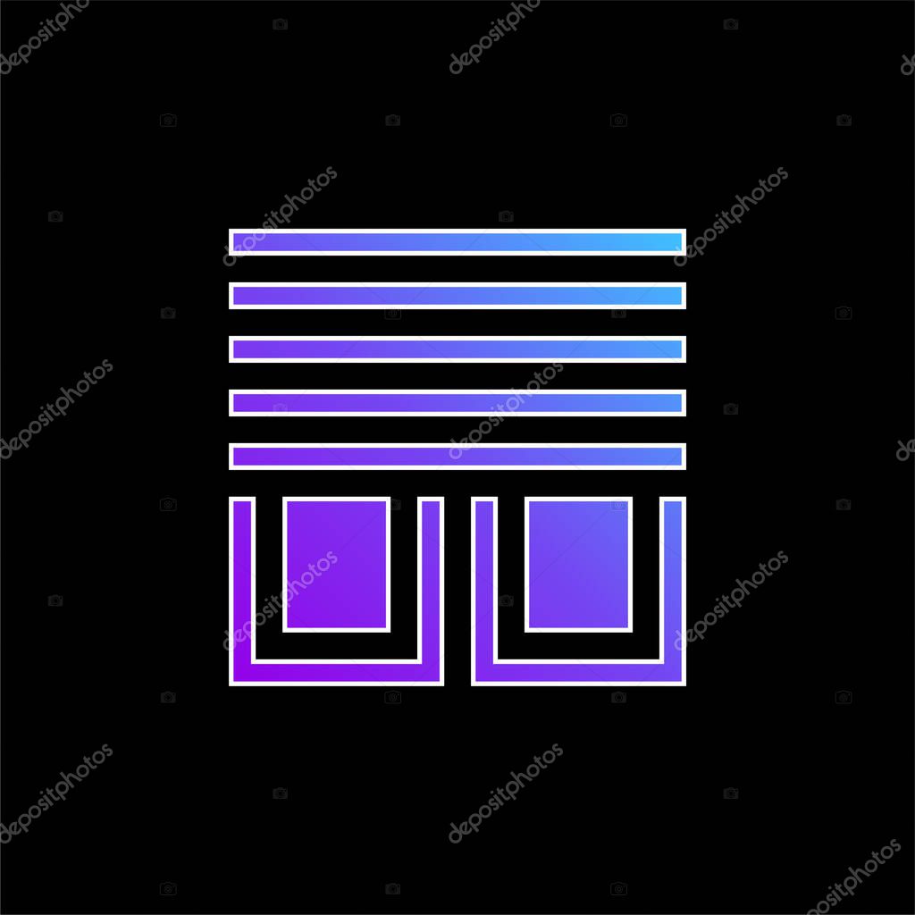 Blinds blue gradient vector icon