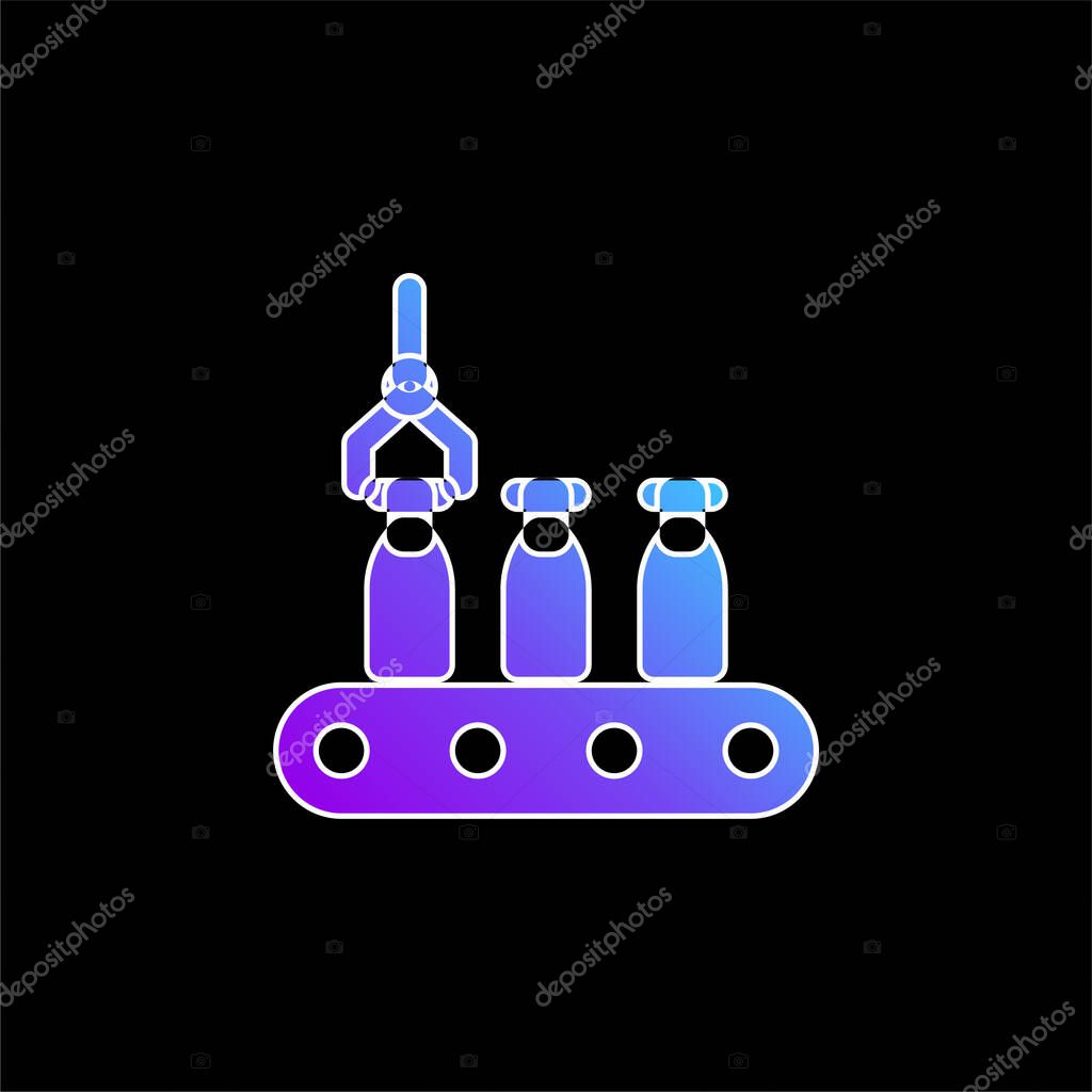 Assembly Line blue gradient vector icon