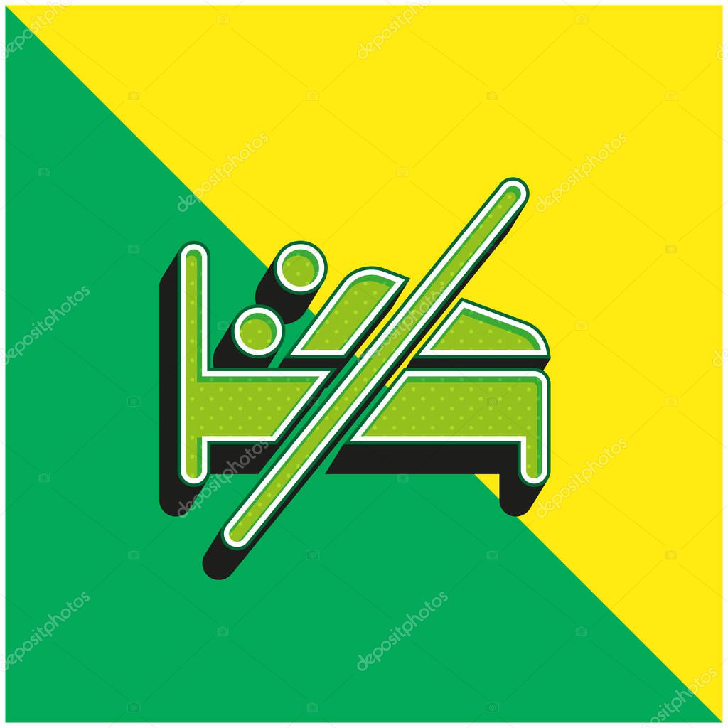 Abstinence Green and yellow modern 3d vector icon logo