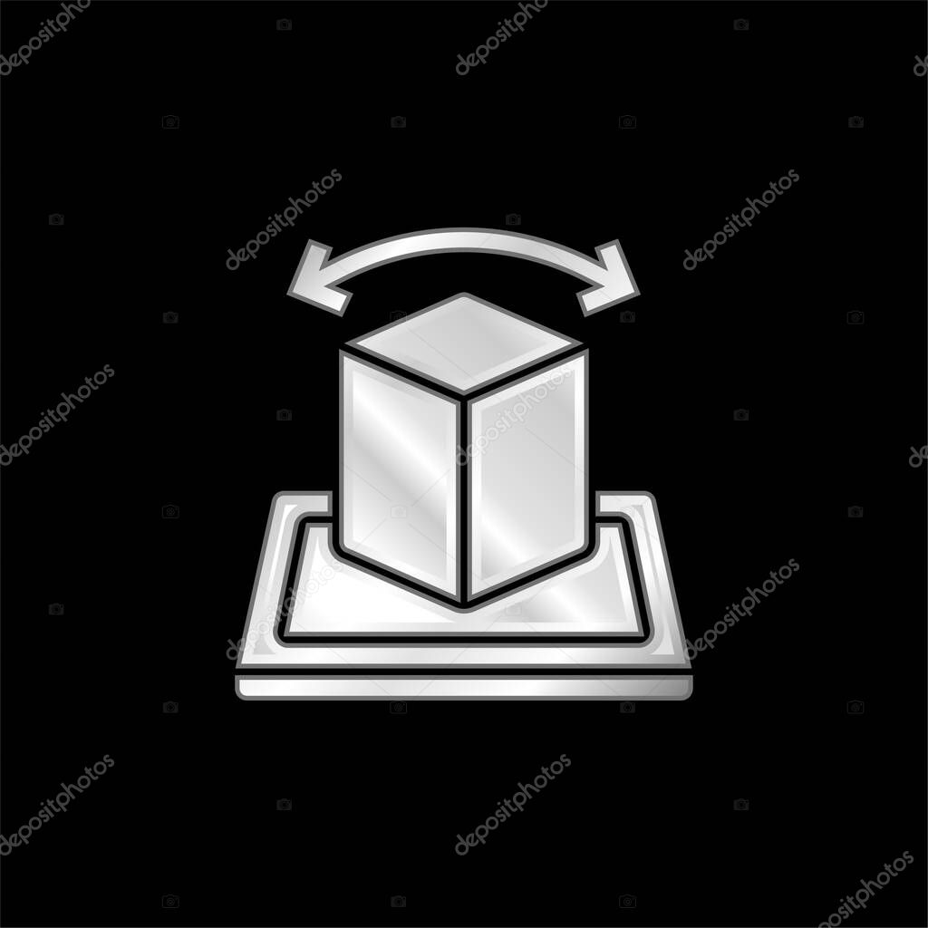 Augmented Reality silver plated metallic icon