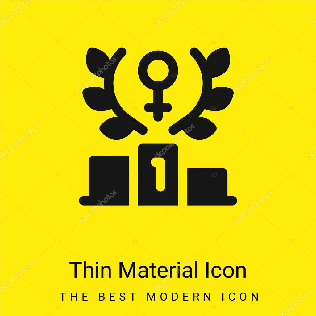 Achievement minimal bright yellow material icon