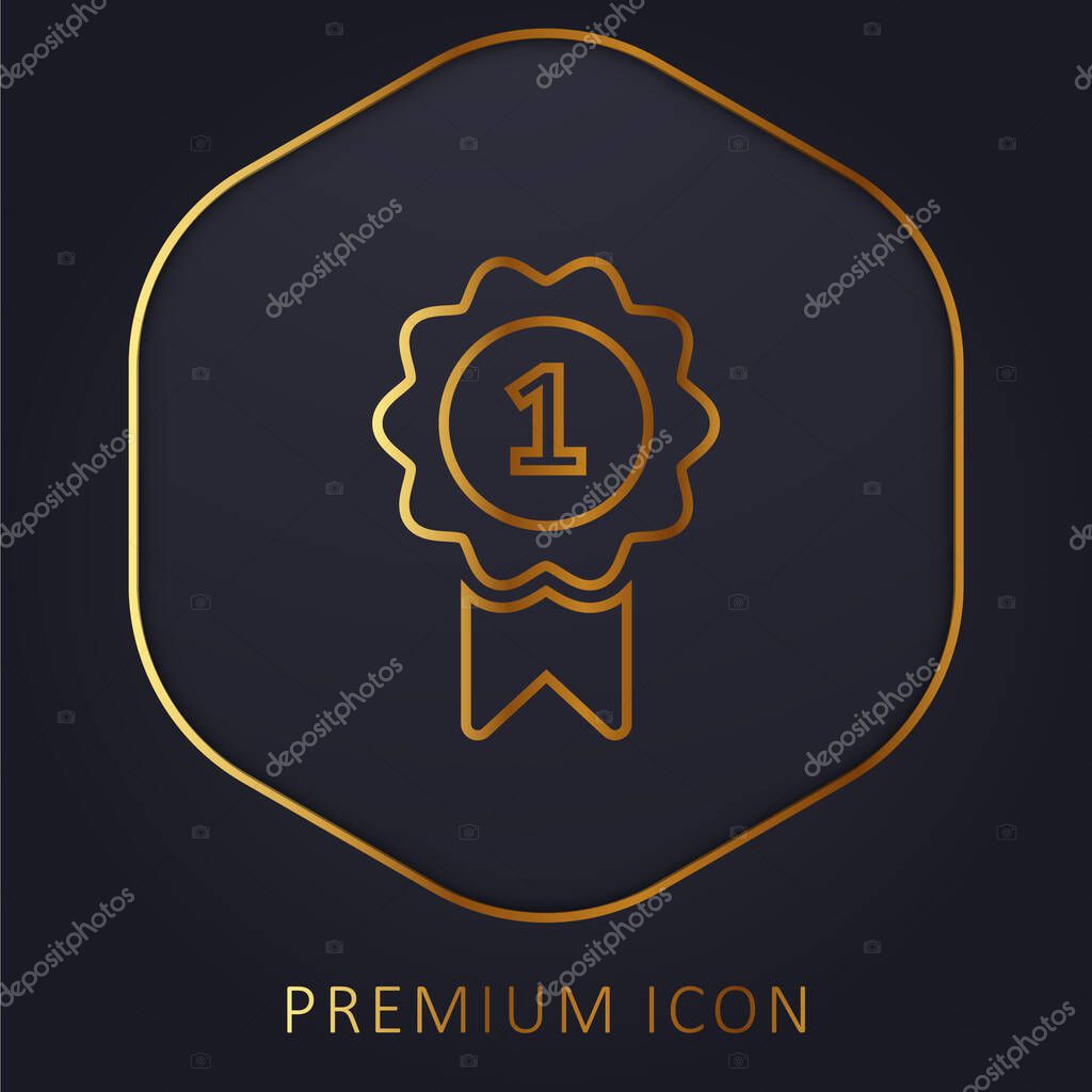 Award golden line premium logo or icon