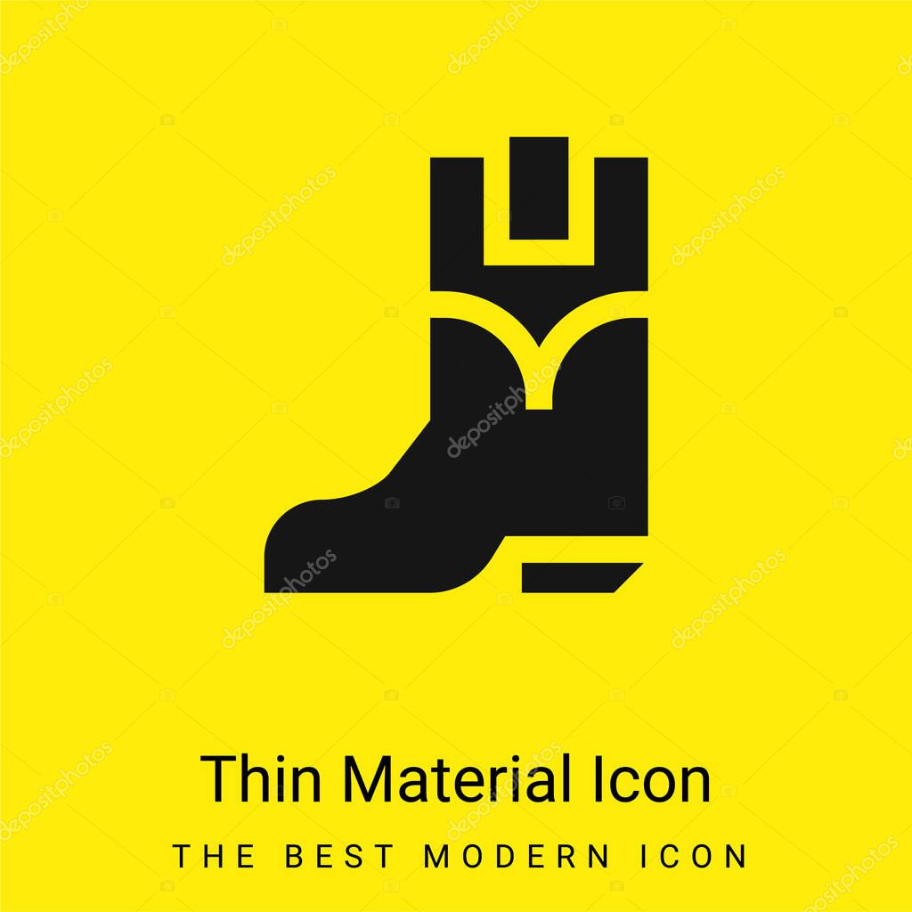 Boots minimal bright yellow material icon