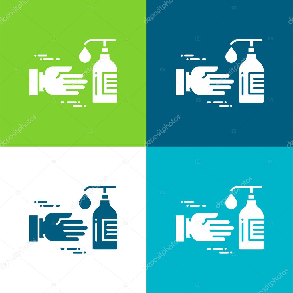 Antiseptic Flat four color minimal icon set