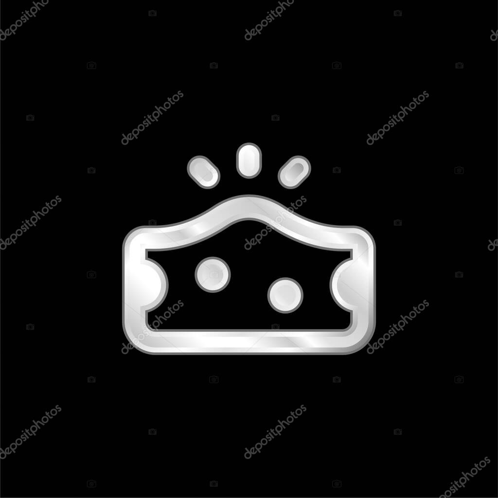 Allergy silver plated metallic icon