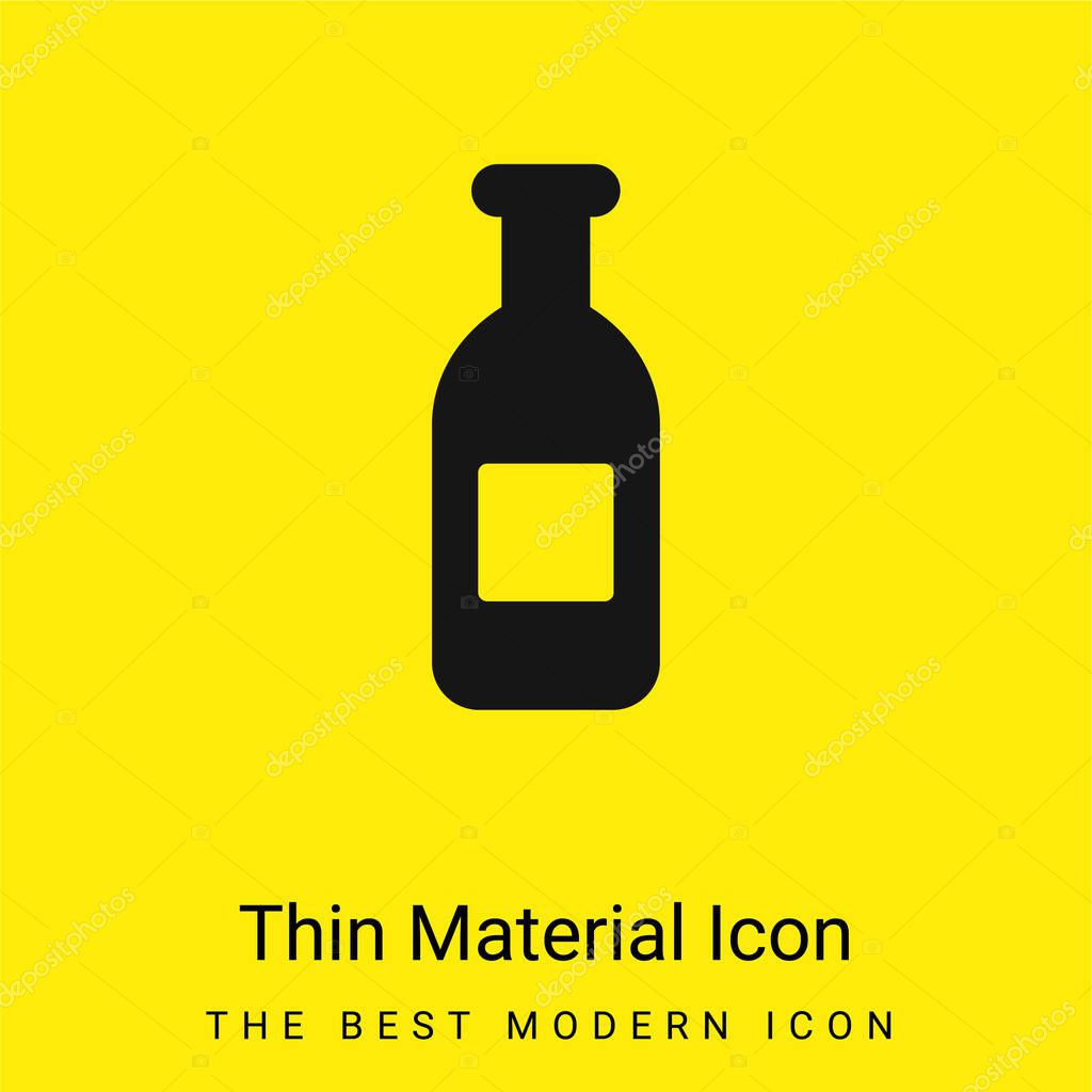 Bottle Of Water minimal bright yellow material icon