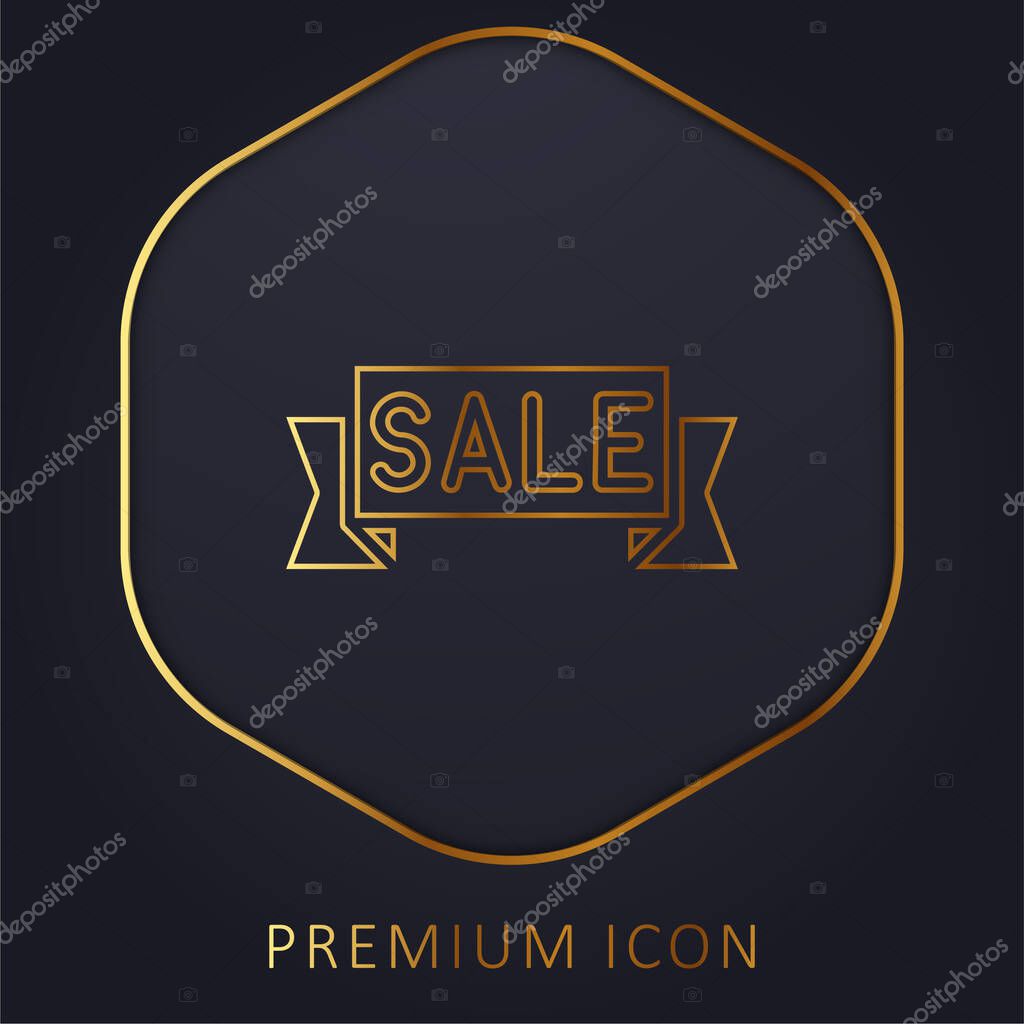 Black Friday golden line premium logo or icon