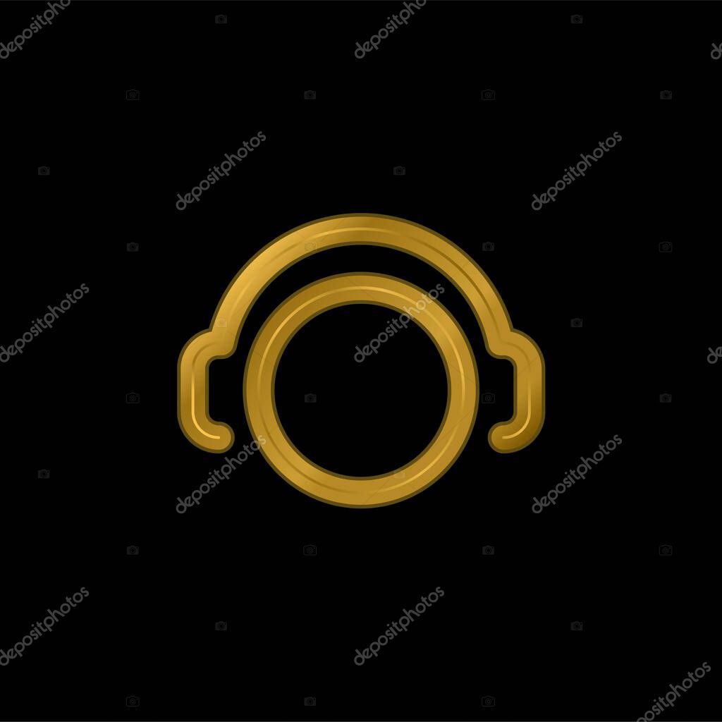 Aircraft Marshall gold plated metalic icon or logo vector