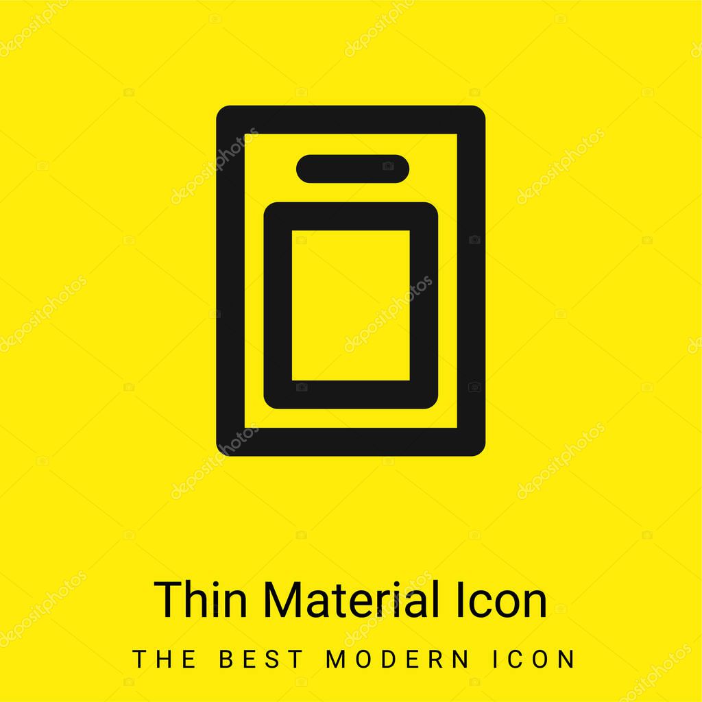 Board minimal bright yellow material icon
