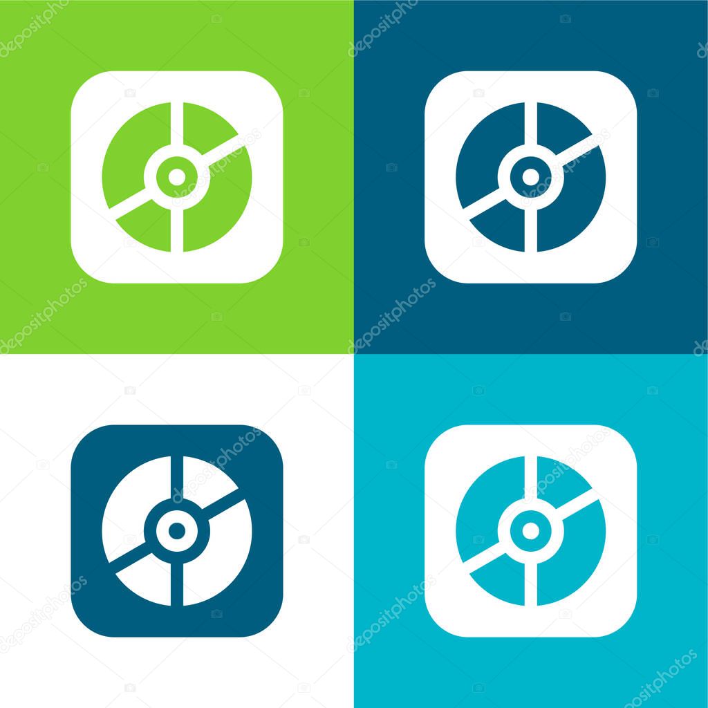 Apple Flat four color minimal icon set