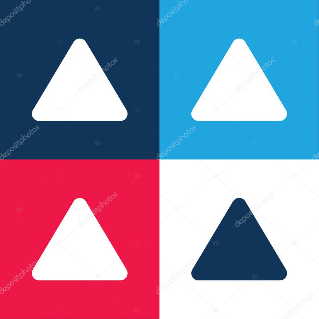 Bleach blue and red four color minimal icon set