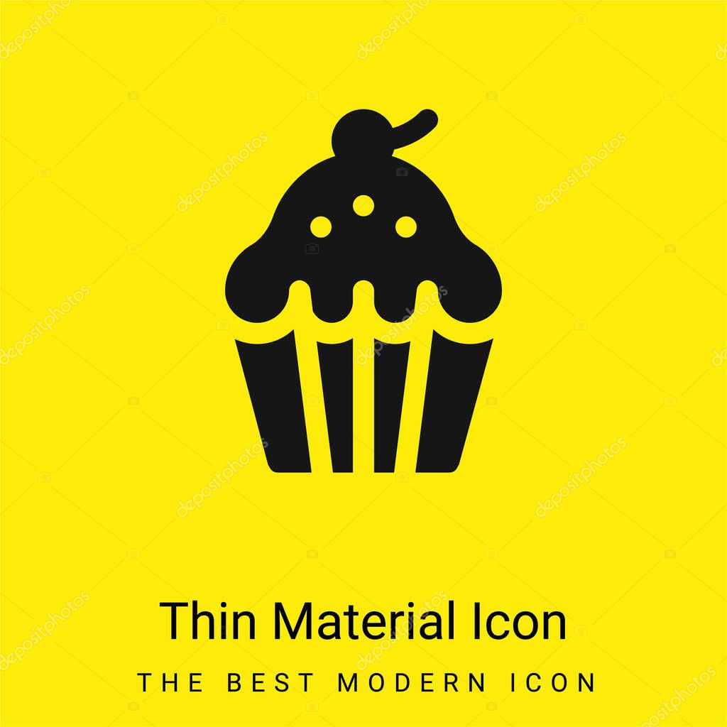 Baked minimal bright yellow material icon