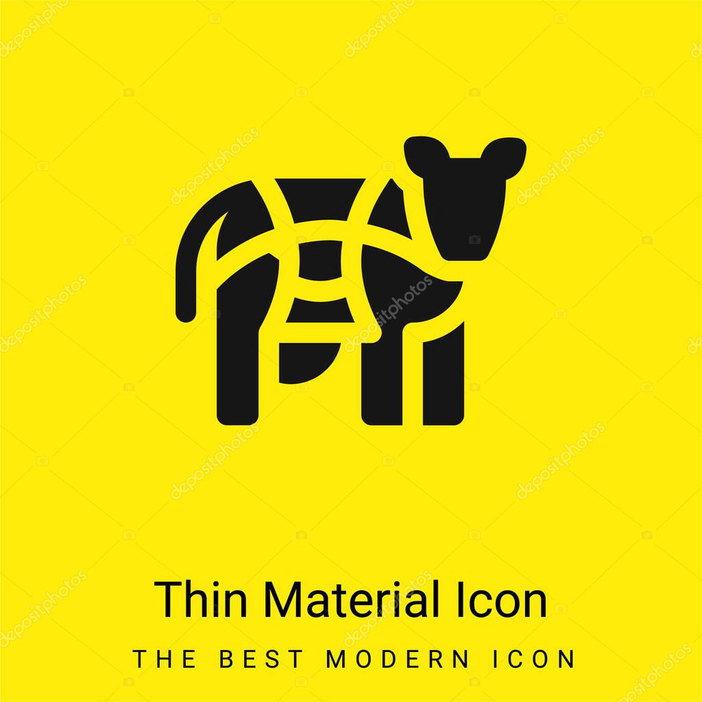 Beef minimal bright yellow material icon