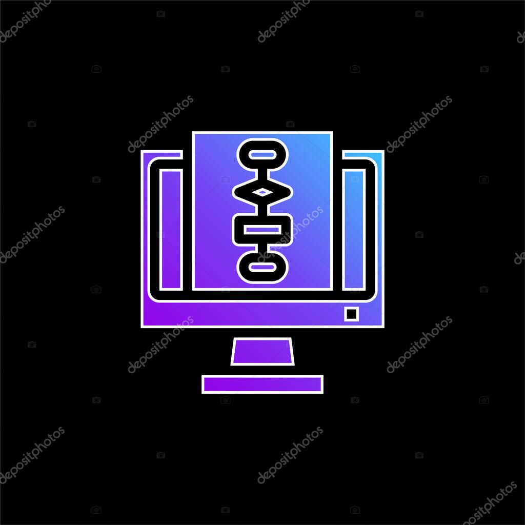 Algorithm blue gradient vector icon