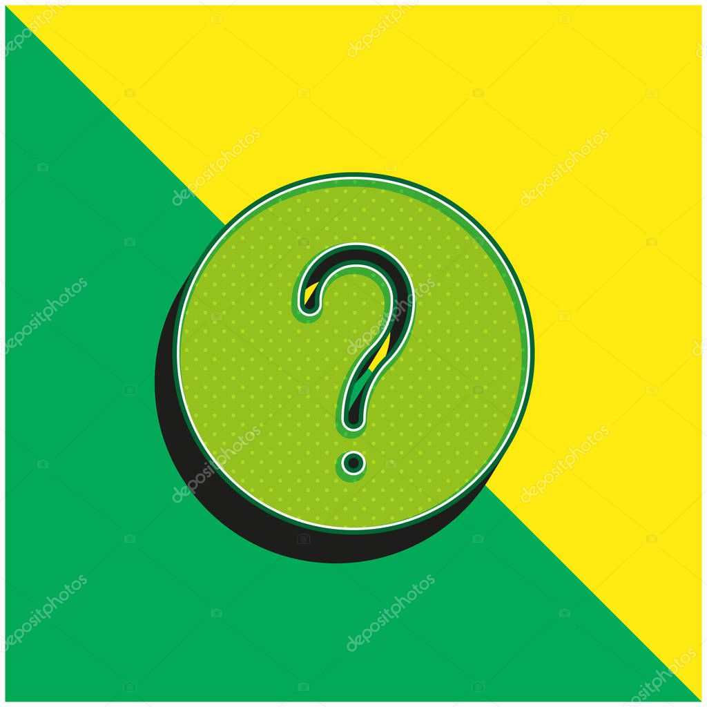 About Green and yellow modern 3d vector icon logo