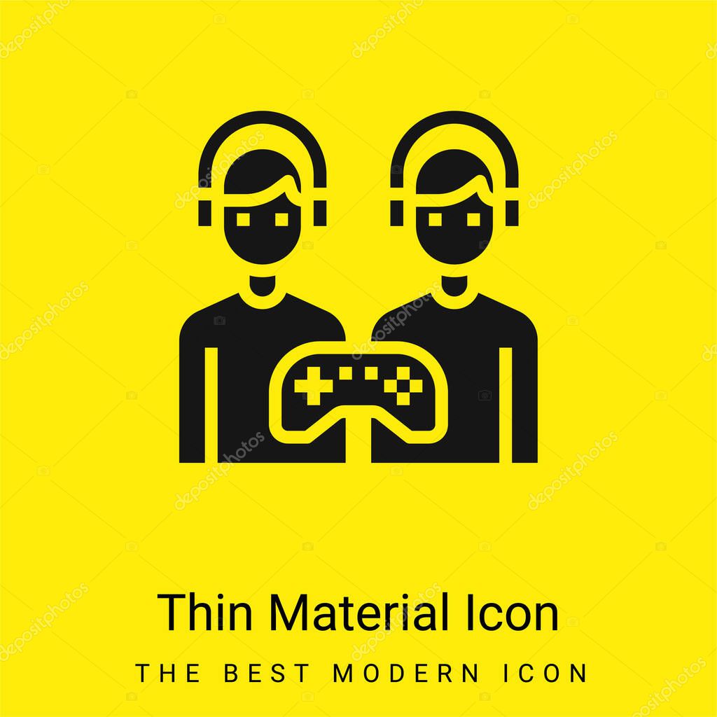 Battle minimal bright yellow material icon