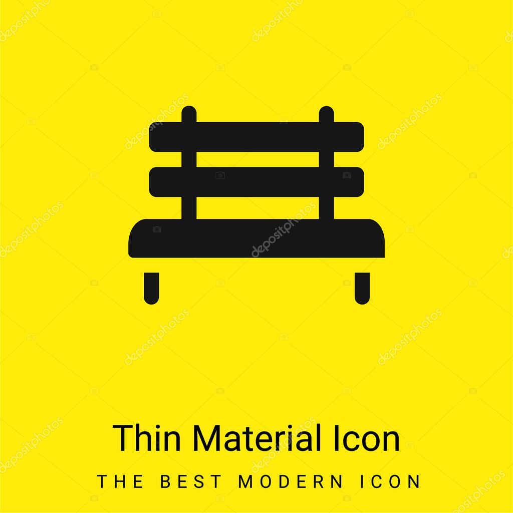 Bench minimal bright yellow material icon