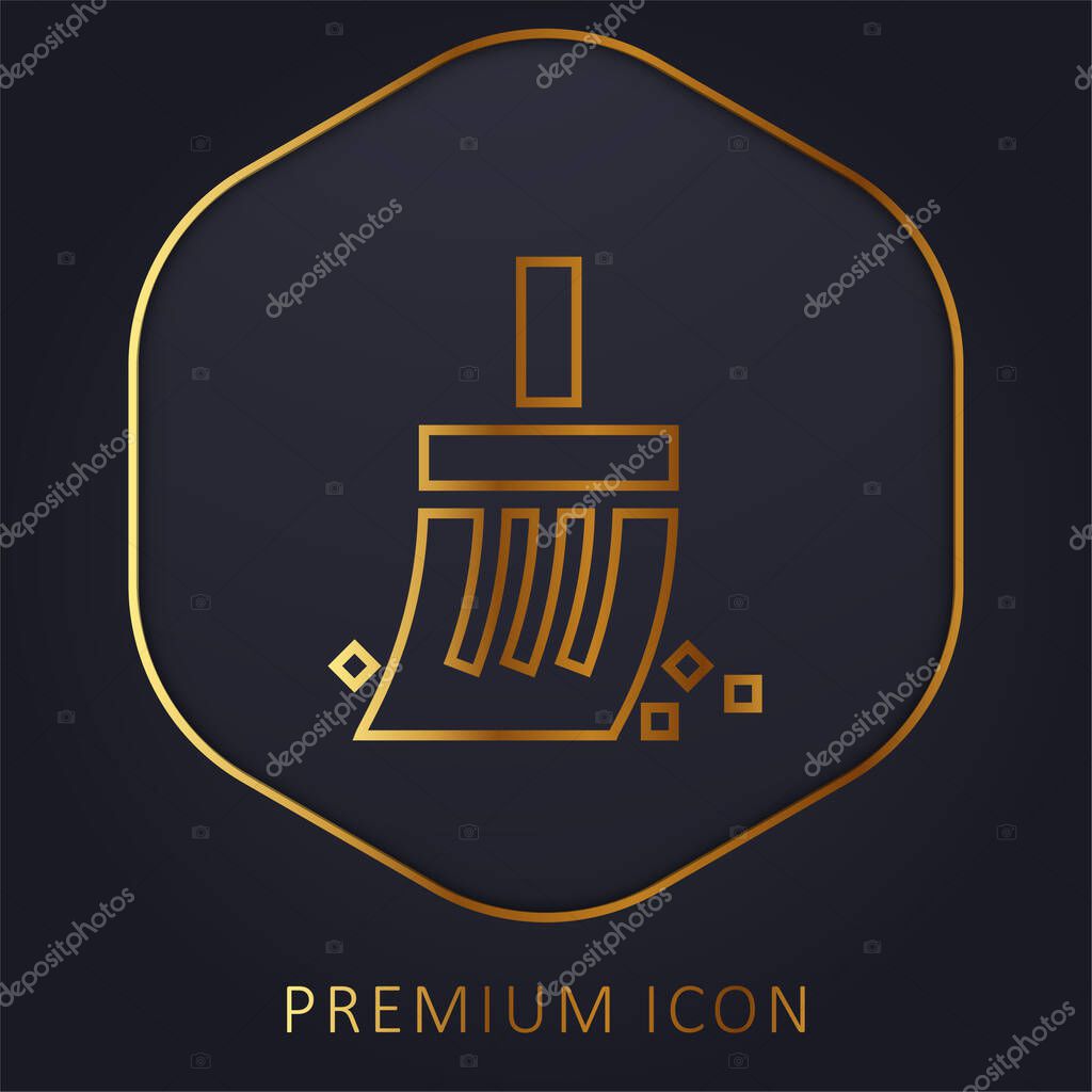 Archeology golden line premium logo or icon