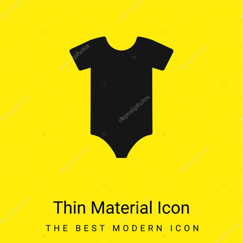 Bodysuit minimal bright yellow material icon