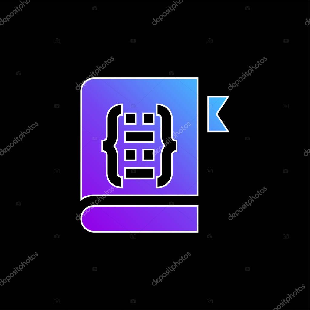 Book blue gradient vector icon