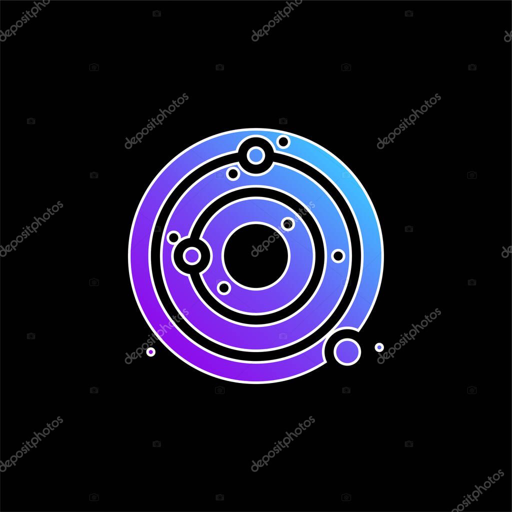 Astronomy blue gradient vector icon