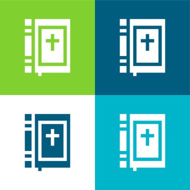 Bible Düz 4 renk en küçük simge kümesi