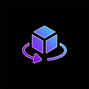 3d Mavi Gradyan vektör simgesini göster