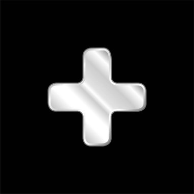 Ek Artı Gümüş Kaplama Metalik Simge