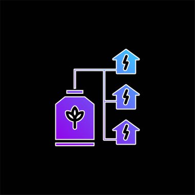 Bio Energy blue gradient vector icon clipart