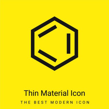 Benzene minimal bright yellow material icon clipart