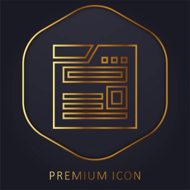 Altın satır premium logosu ya da simgesi bloglanıyor