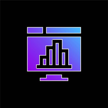 Çubuk Mavi Gradyan vektör simgesi