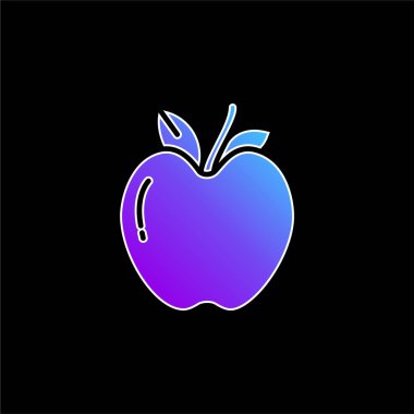 Elma mavisi gradyan vektör simgesi