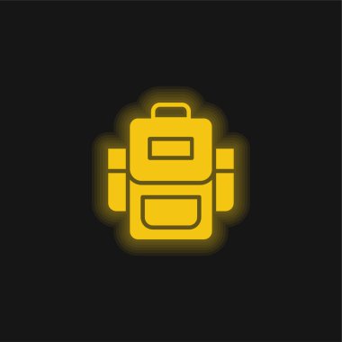 Sırt çantası sarı parlak neon simgesi