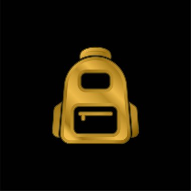 Altın kaplama metalik simge veya logo vektörü