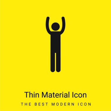 Silueti Kollar Asgari parlak sarı madde simgesi