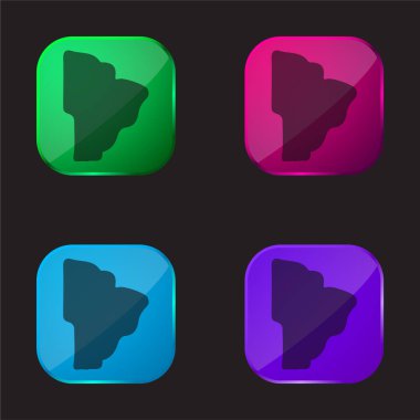 Brezilya dört renkli cam düğme simgesi