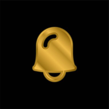 Altın kaplama metal simge veya logo vektörü