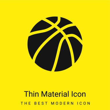 Basketbol topu minimum sarı malzeme simgesi