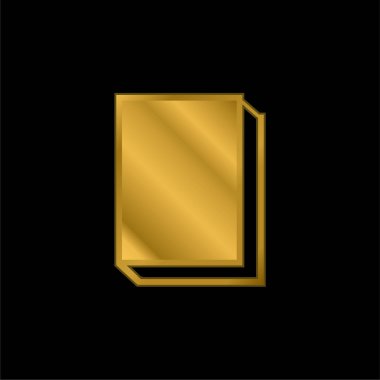 Kitap altın kaplamalı metalik simge veya logo vektörü