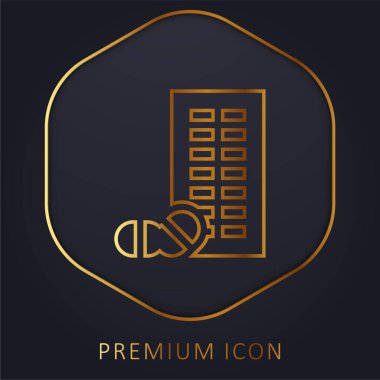 Kabaran altın çizgi prim logosu veya simgesi